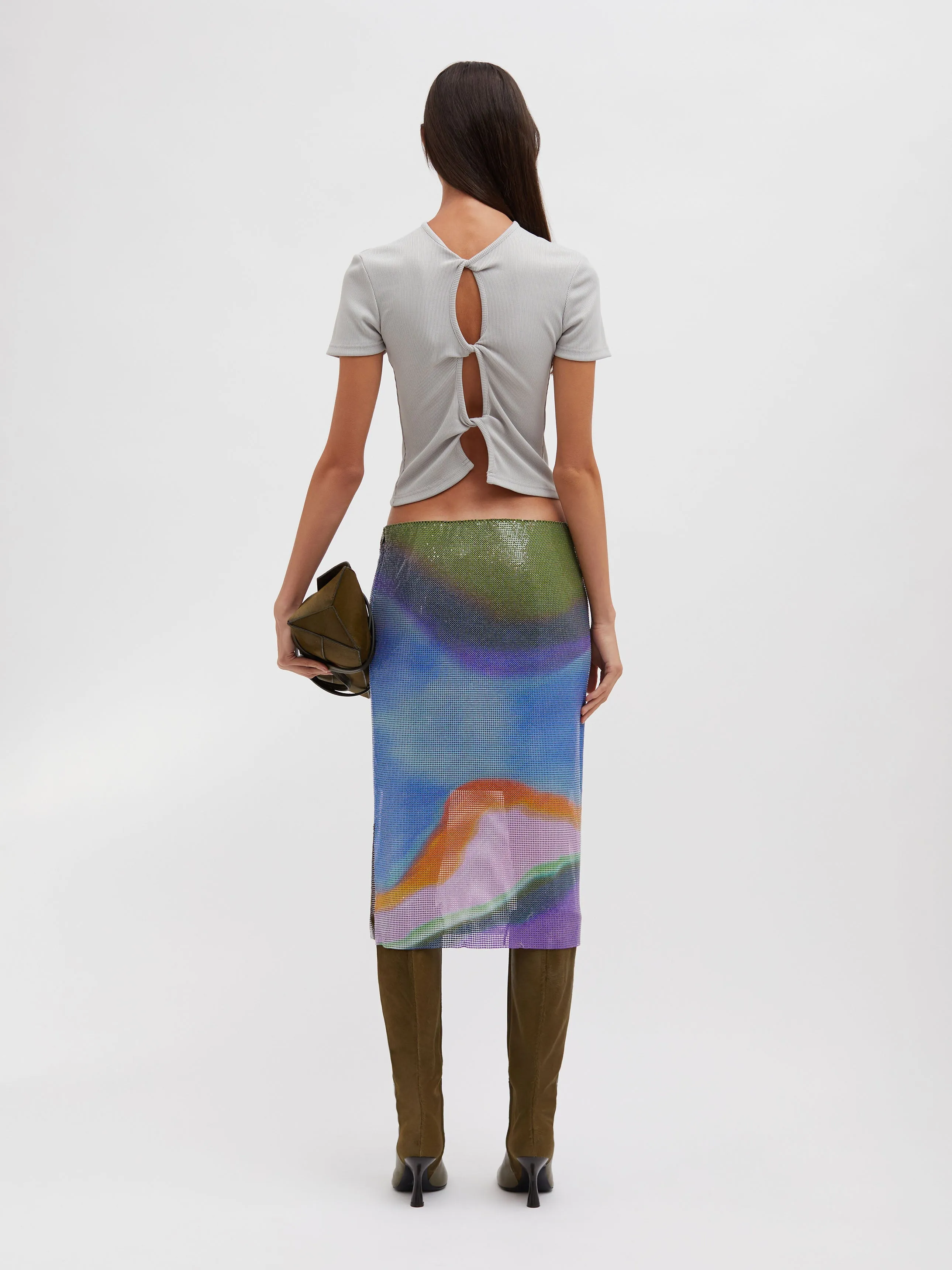 Aura Glowmesh Midi Skirt sold by Christopher Esber product image thumbnail 3
