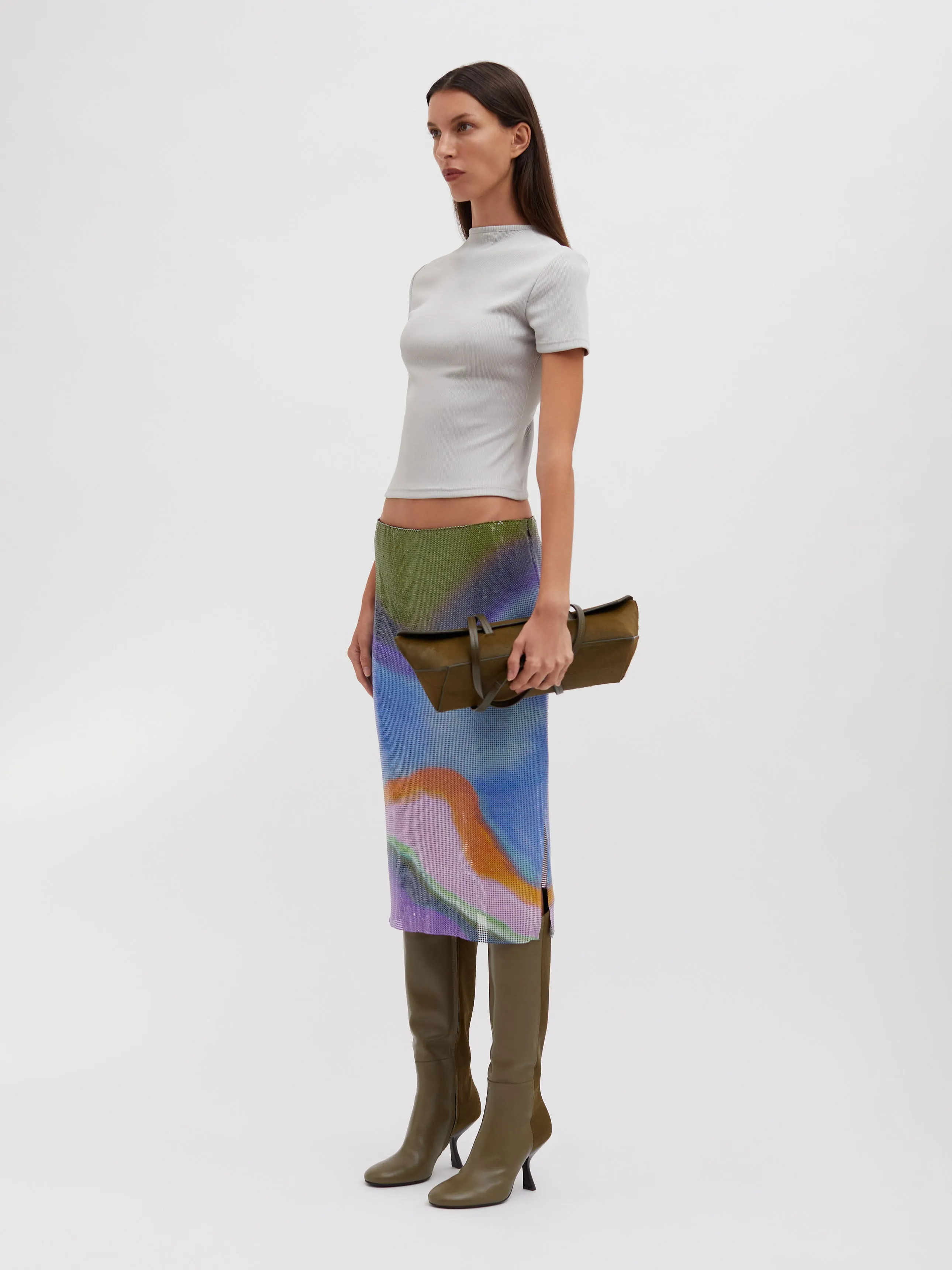 Aura Glowmesh Midi Skirt sold by Christopher Esber product image thumbnail 2