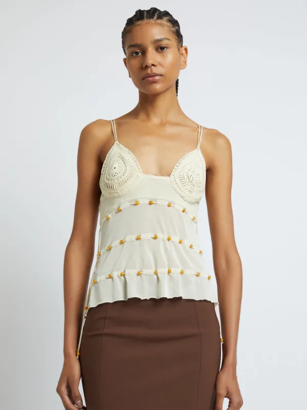 Reminiscence Beaded Cami sold by Christopher Esber