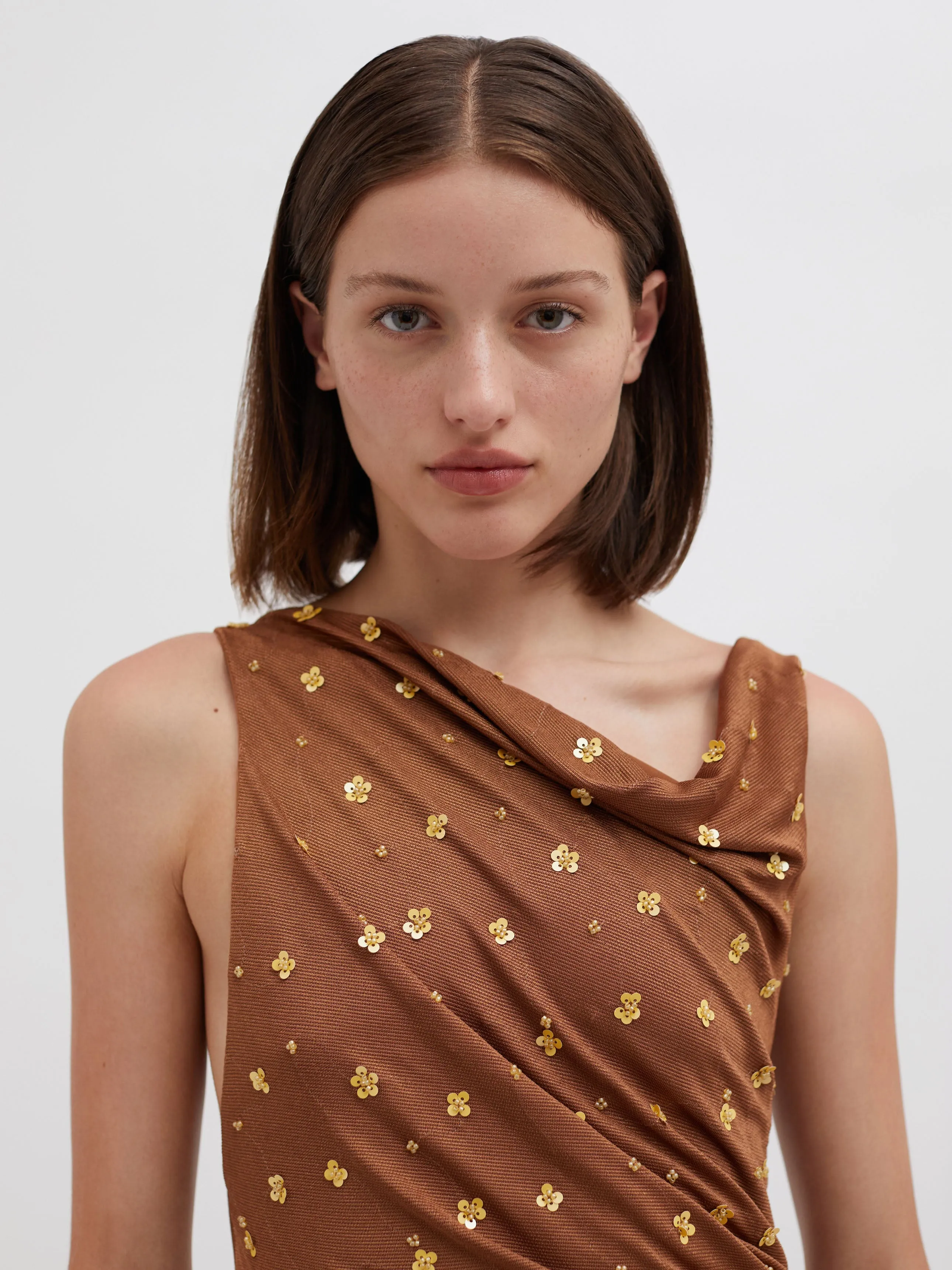 Verba Beaded Draped Mini Dress sold by Christopher Esber product image thumbnail 3