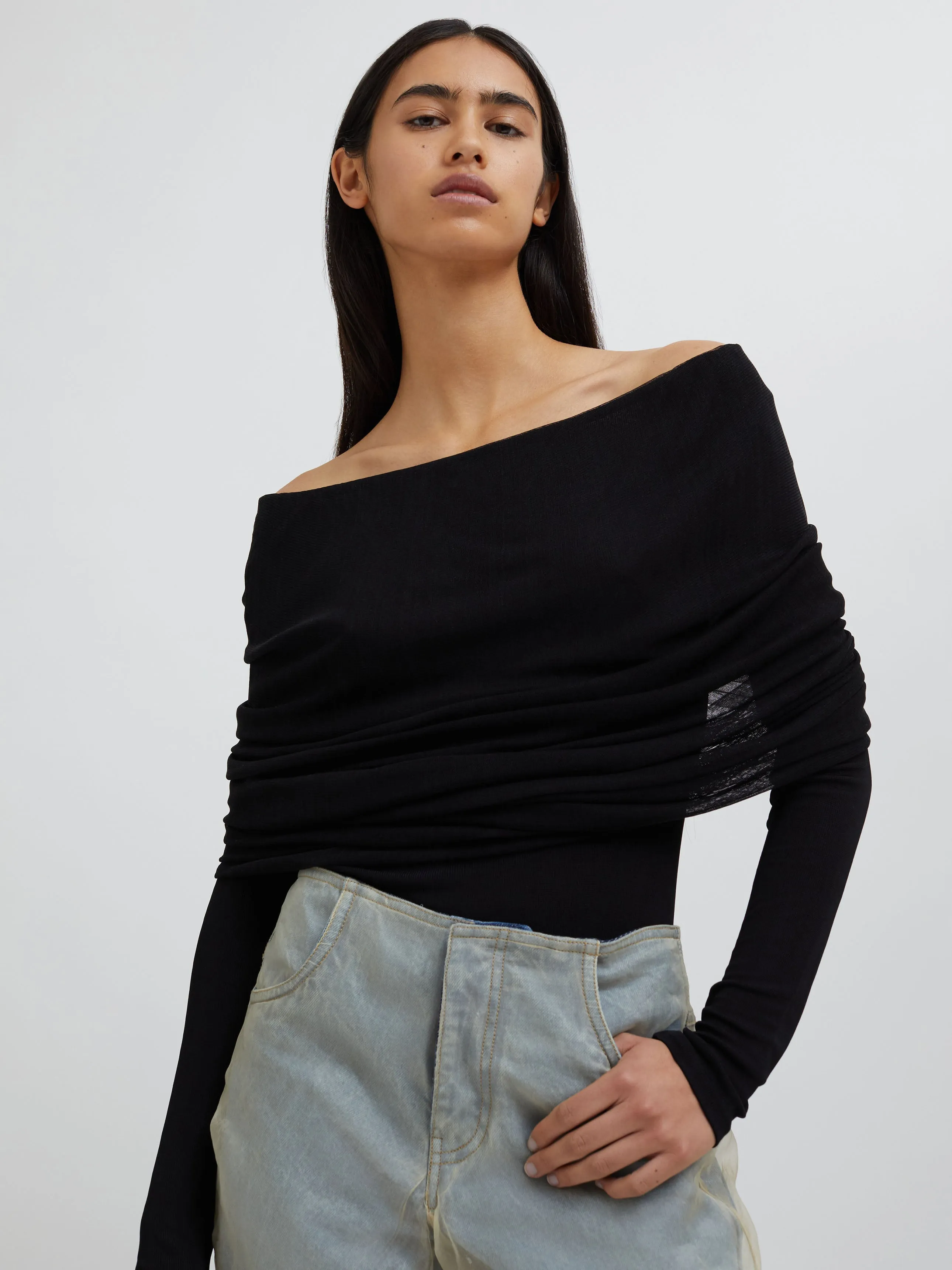 Sonora Veiled Long Sleeve Top sold by Christopher Esber product image thumbnail 2