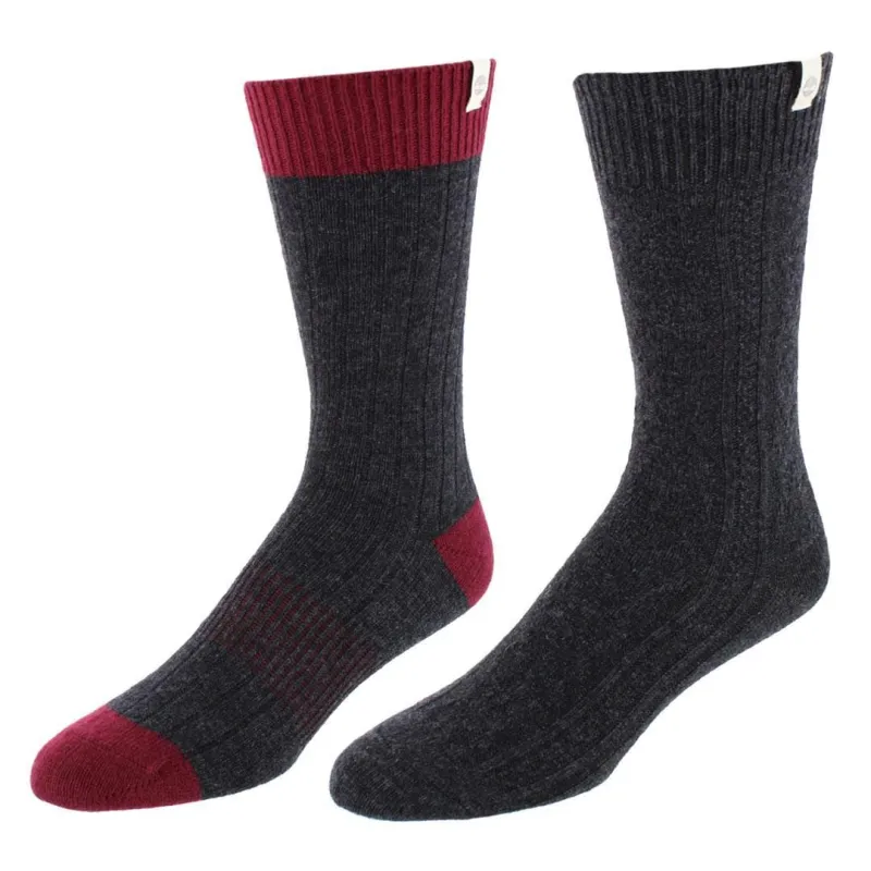 Timberland Men's Cable Knit Comfort Wool Blend Socks (2 Pair) sold by Belt Outlet