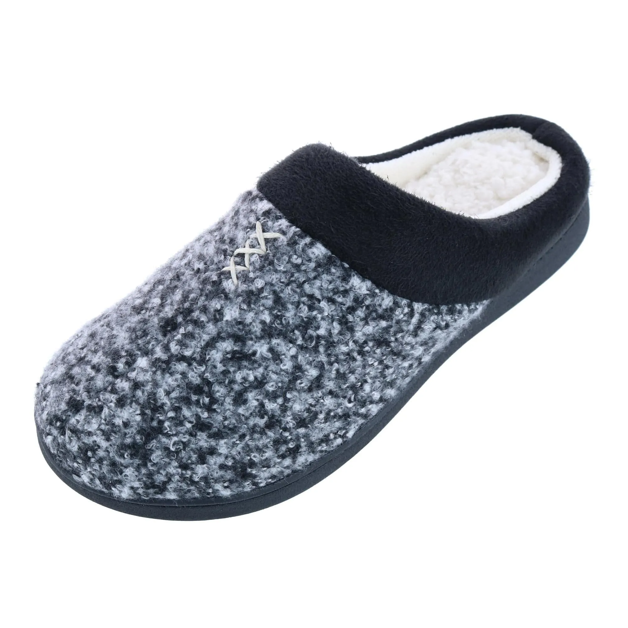 Isotoner Women's Microsuede Heathered Knit Jessie Hoodback Slipper sold by Belt Outlet product image thumbnail 2