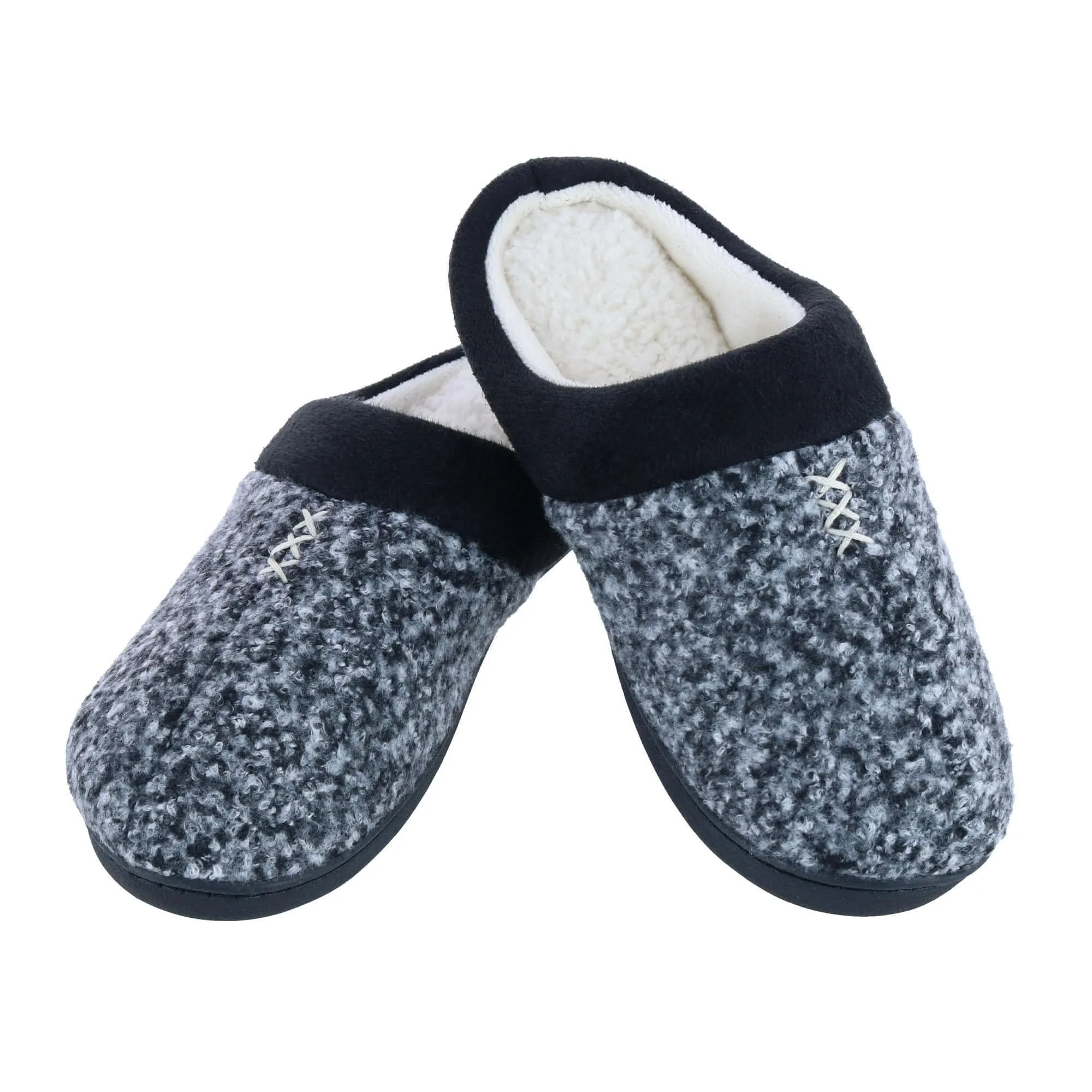 Isotoner Women's Microsuede Heathered Knit Jessie Hoodback Slipper sold by Belt Outlet product image thumbnail 4