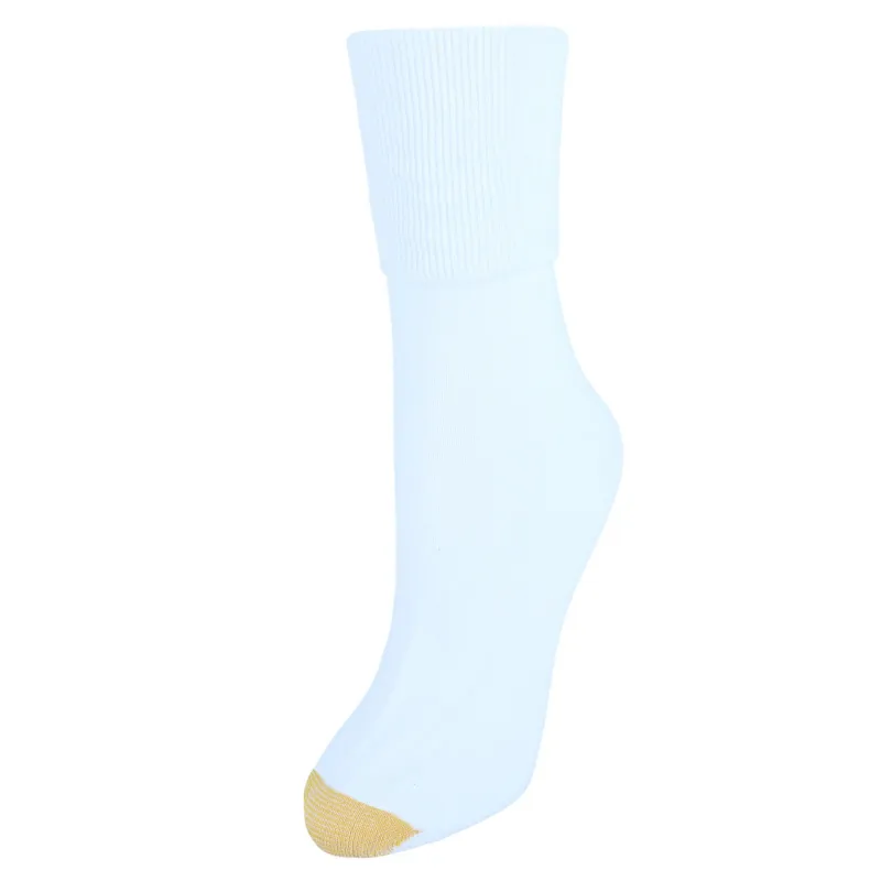 Gold Toe Womens Cotton Turn Cuff Ankle Socks (Pack of 3) made by Gold Toe
