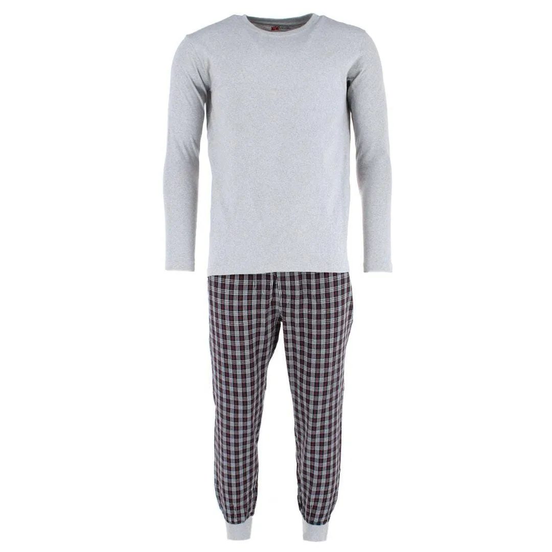 Ten West Apparel Men's Plaid Jogger and Crew Long Sleeve Pajama Set sold by Belt Outlet product image thumbnail 2
