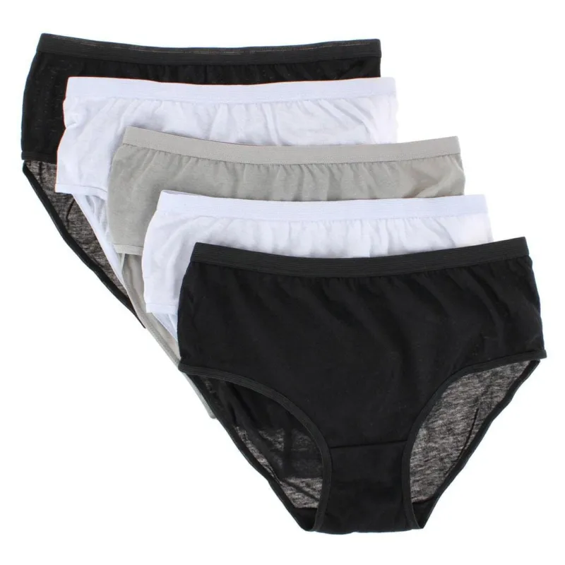 CTM® Women's Assorted Cotton Briefs (5 Pack) made by Belt Outlet