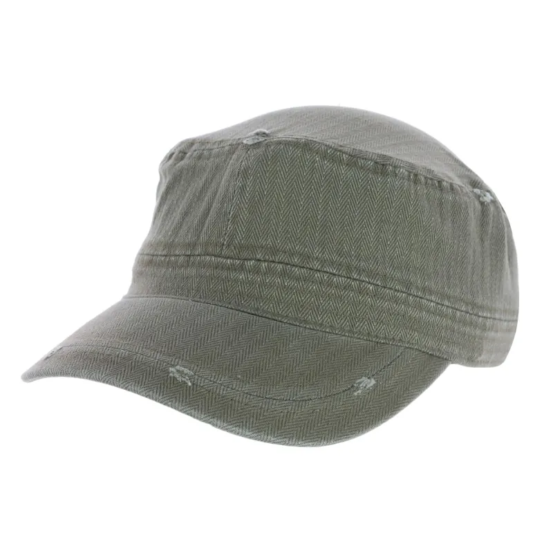 David & Young Women's Distressed Solid Color Cadet Hat sold by Belt Outlet