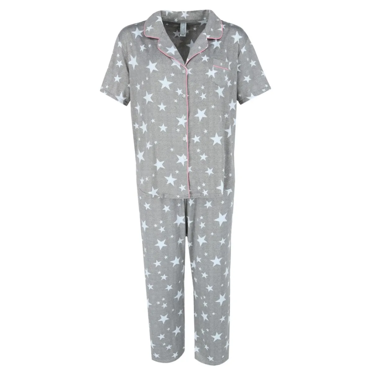 PJ Couture Women's Grey Star Notch Collar Capri Set sold by Belt Outlet product image thumbnail 3