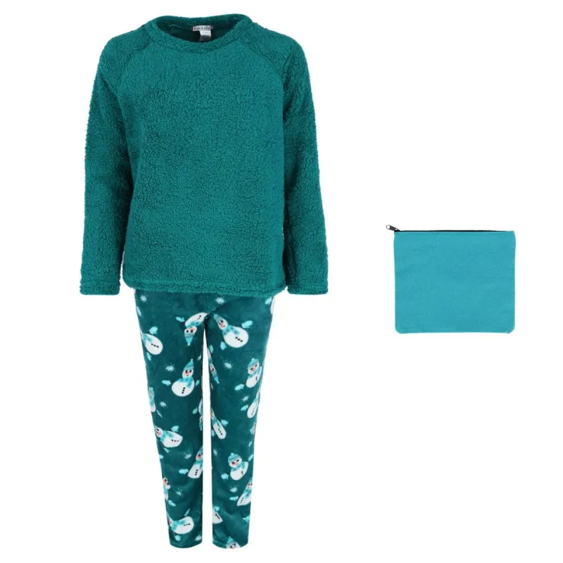 em & alfie Women's Snowman Pajama Set with Makeup Bag sold by Belt Outlet
