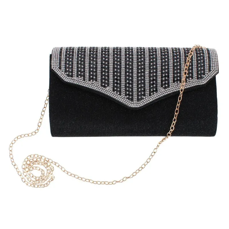 CTM® Women's Rhinestone Envelope Clutch Evening Handbag sold by Belt Outlet