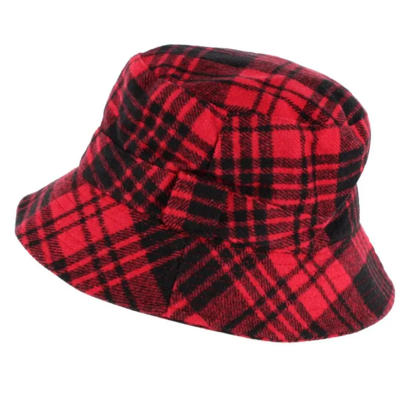 San Diego Hat Company Unisex Brushed Buffalo Plaid Bucket Hat sold by Belt Outlet