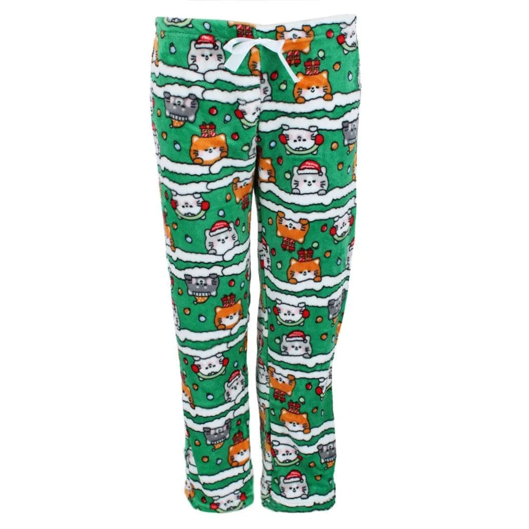 em & alfie Women's Christmas Kitty Plush Folded Gift Pajama Set sold by Belt Outlet product image thumbnail 5