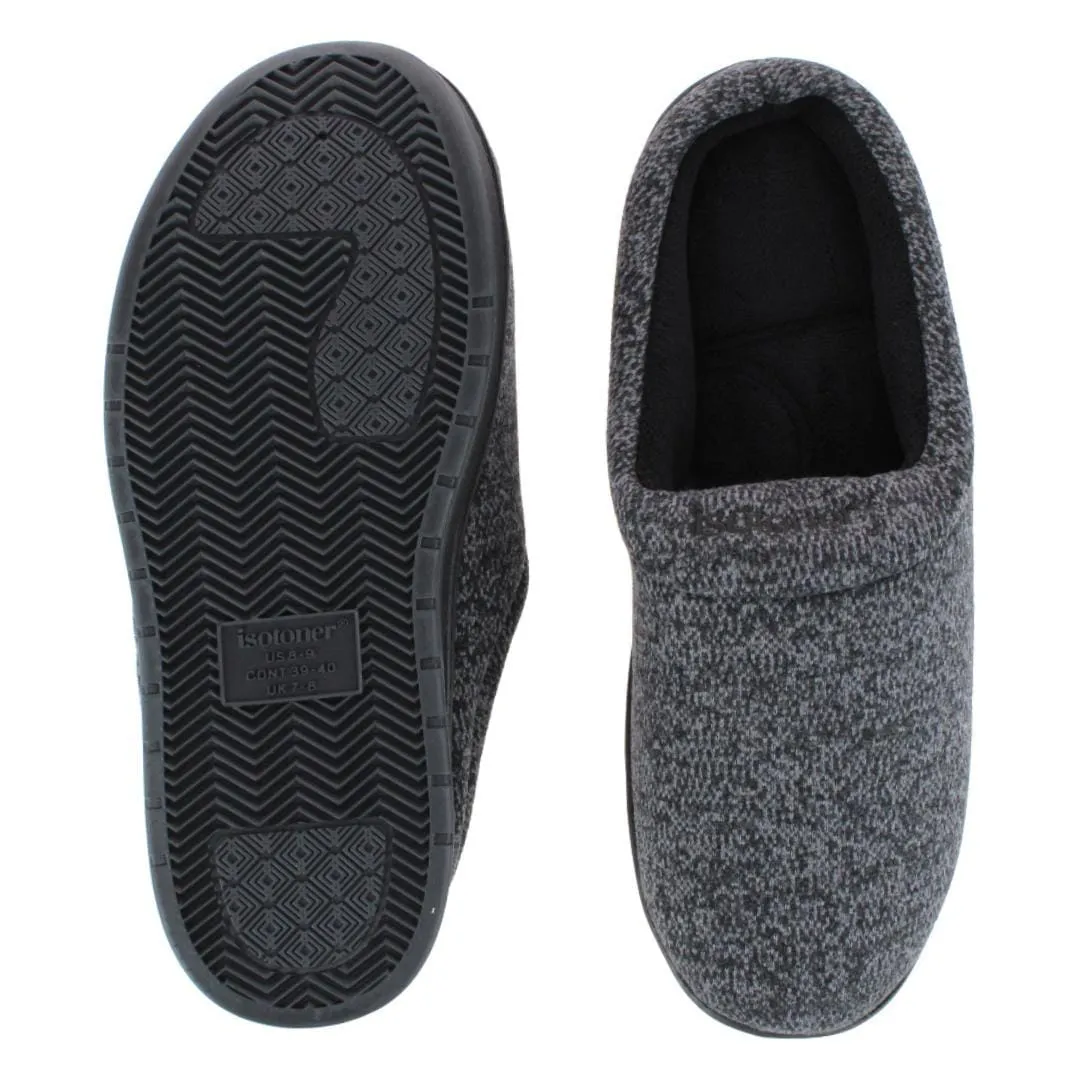Isotoner Men's Heathered Knit Brady Hoodback Slipper sold by Belt Outlet product image thumbnail 5