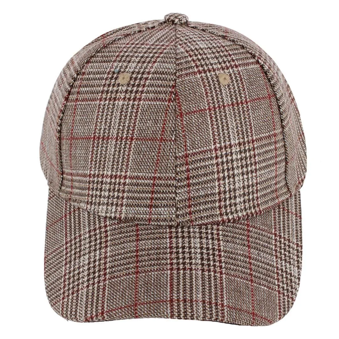CTM® Women's Plaid Trucker Hat sold by Belt Outlet product image thumbnail 2