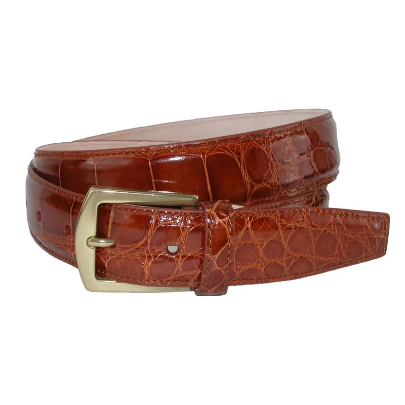 CrookhornDavis Men's American Alligator 32mm Belt made by Belt Outlet