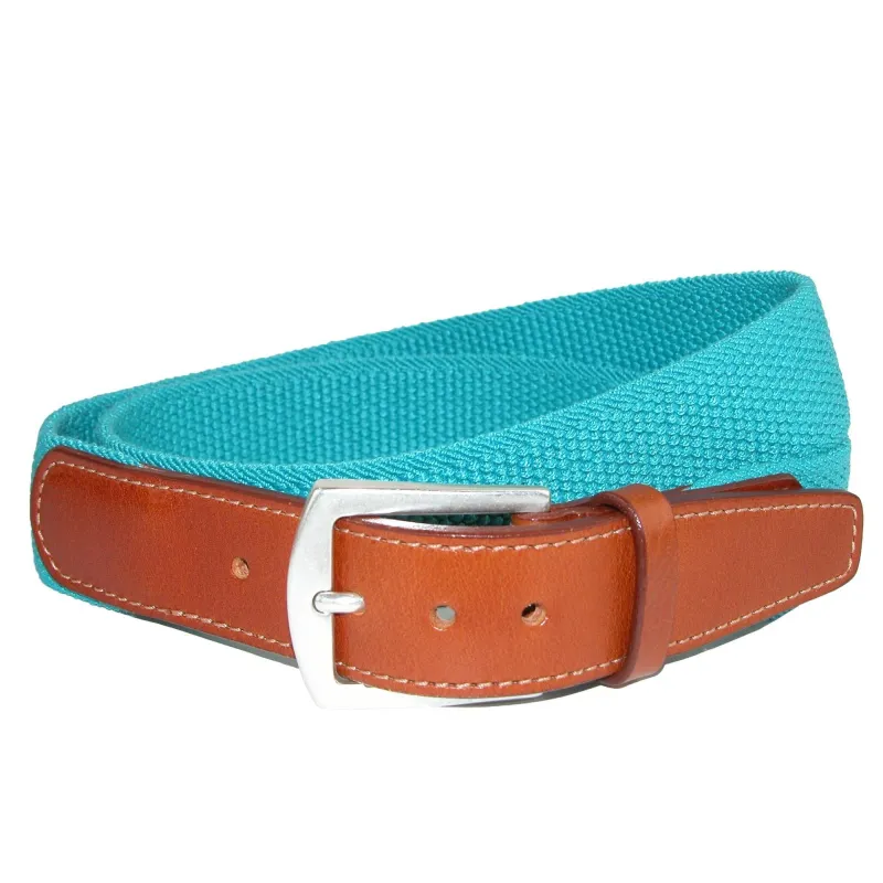 CrookhornDavis Men's Newport Pique Cotton Woven Elastic Belt made by Belt Outlet