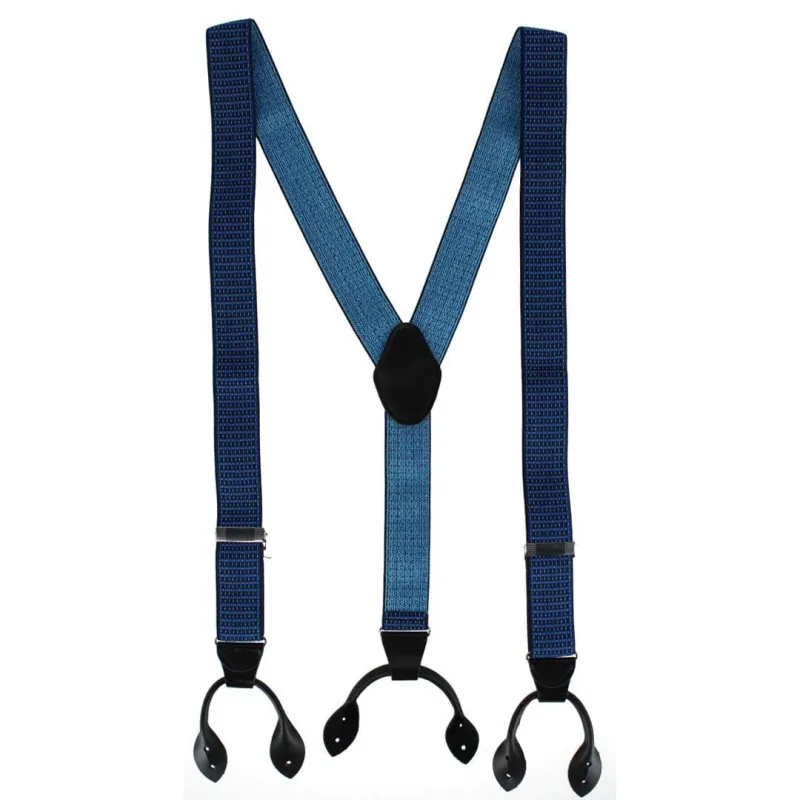 CTM® Men's 35mm Wide Pin Dot Y-Back Button-End Suspenders sold by Belt Outlet
