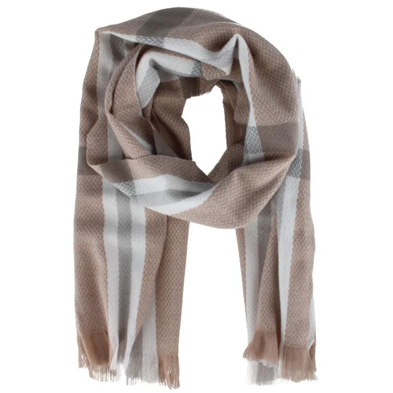 Clear Creek Women's Plaid Winter Scarf with Fringe sold by Belt Outlet