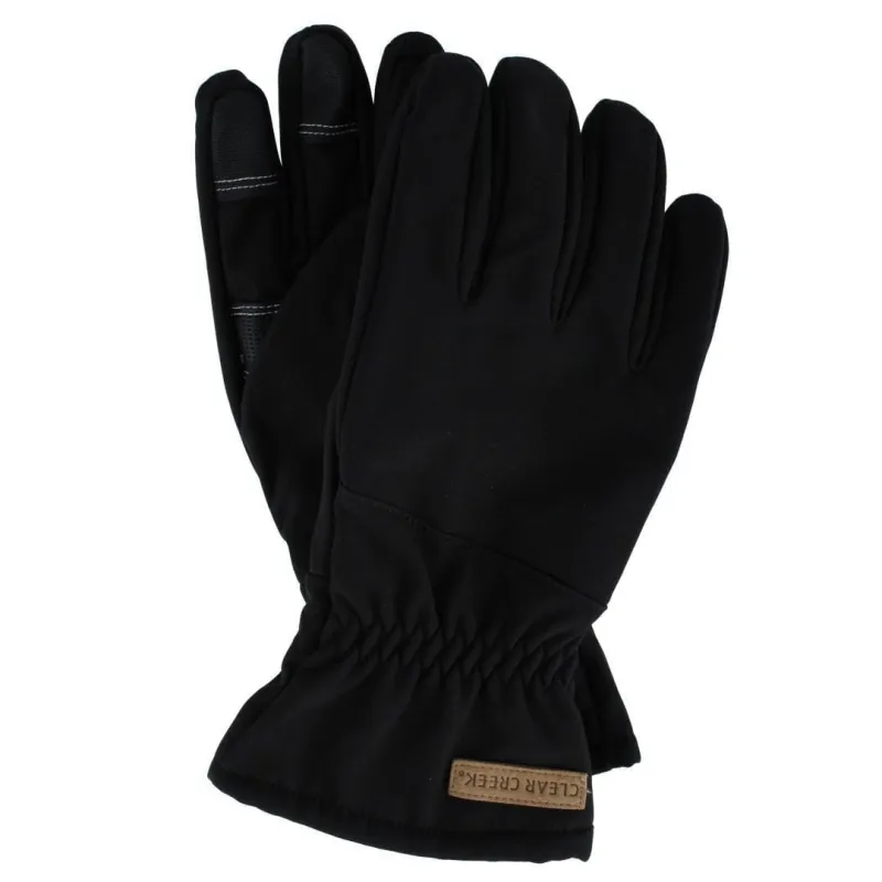 Clear Creek Men's Woven Stretch Solid Color Winter Texting Glove made by Belt Outlet
