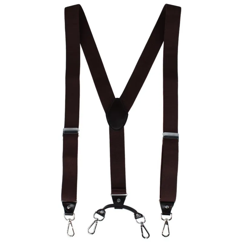 CTM® Men's Elastic Y-Back Sleek Swivel Hook Suspenders made by Belt Outlet