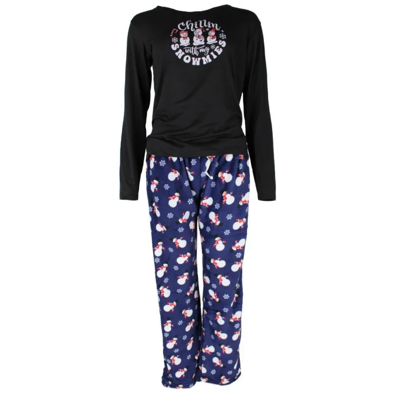 Cozy Couture Women's Chilling with my Snowmies Plus Size Pajama Set sold by Belt Outlet