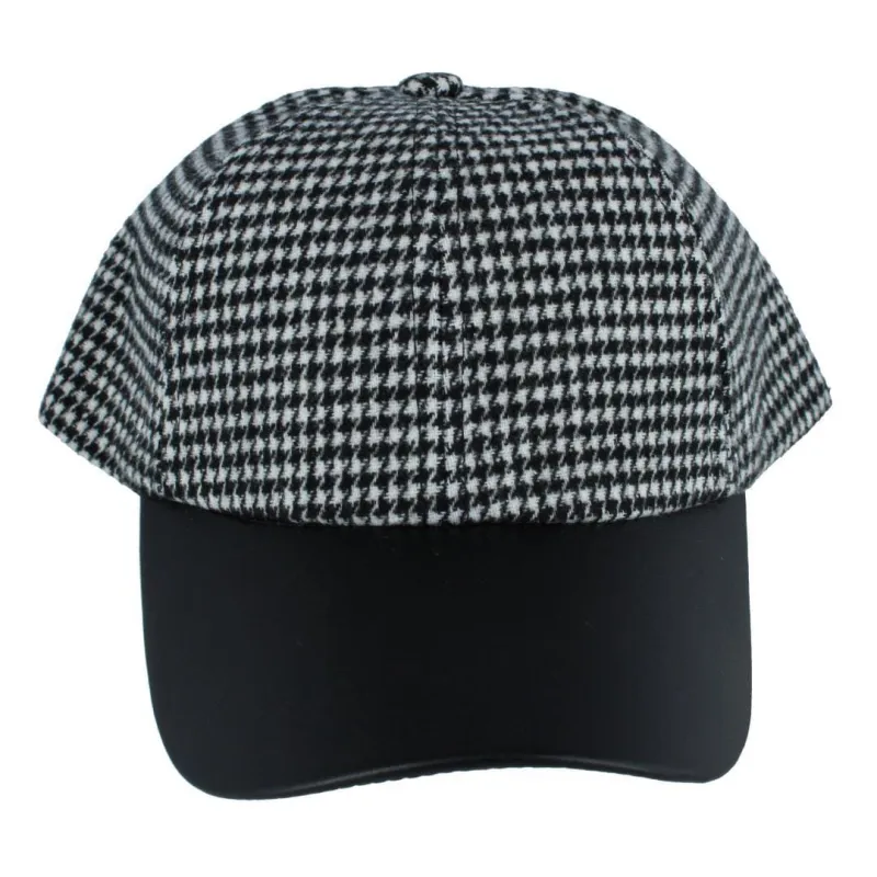 Magid Hats Women's Houndstooth Baseball Cap made by Belt Outlet