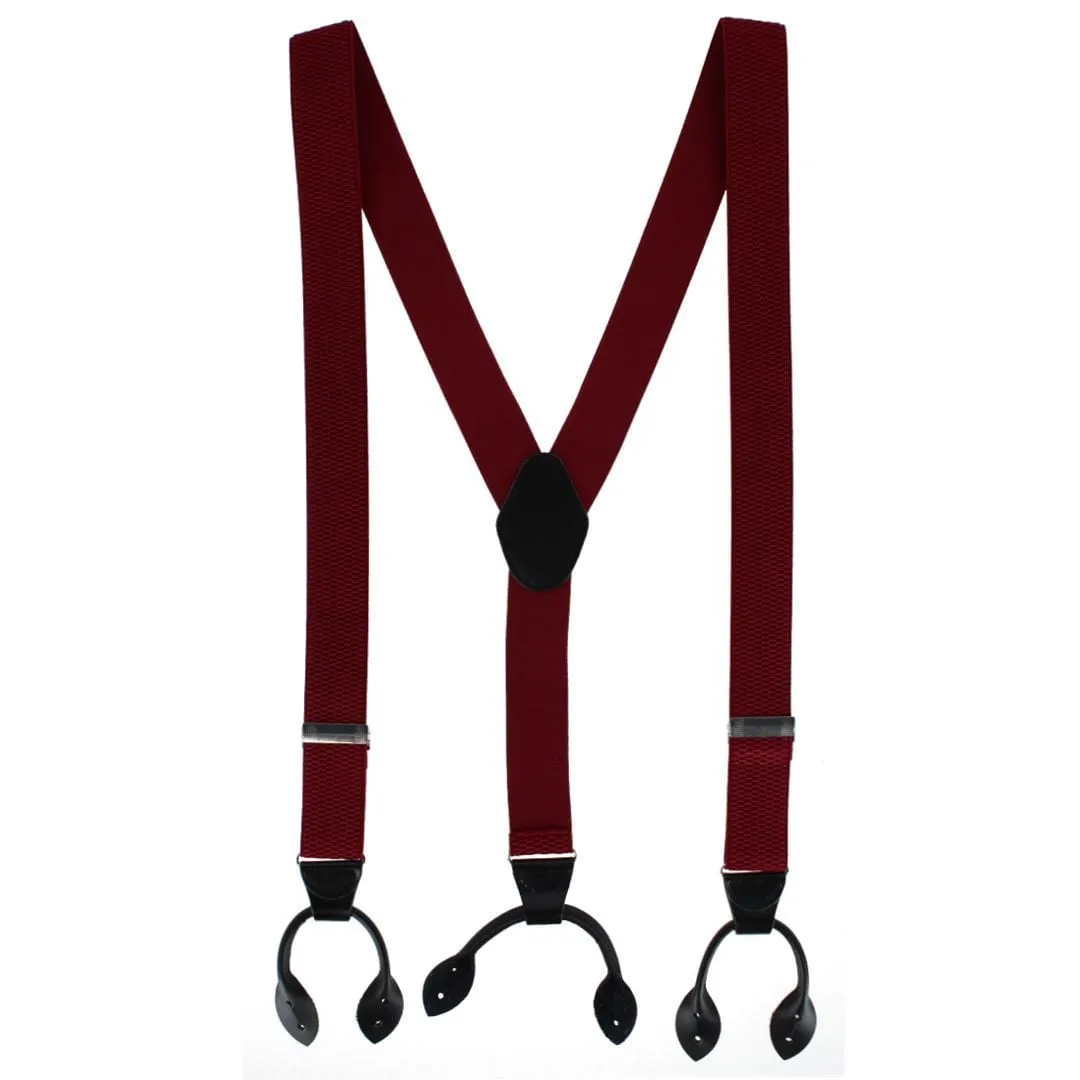 CTM® Men's 35mm Wide Elastic and Leather Button-End Suspenders sold by Belt Outlet product image thumbnail 4