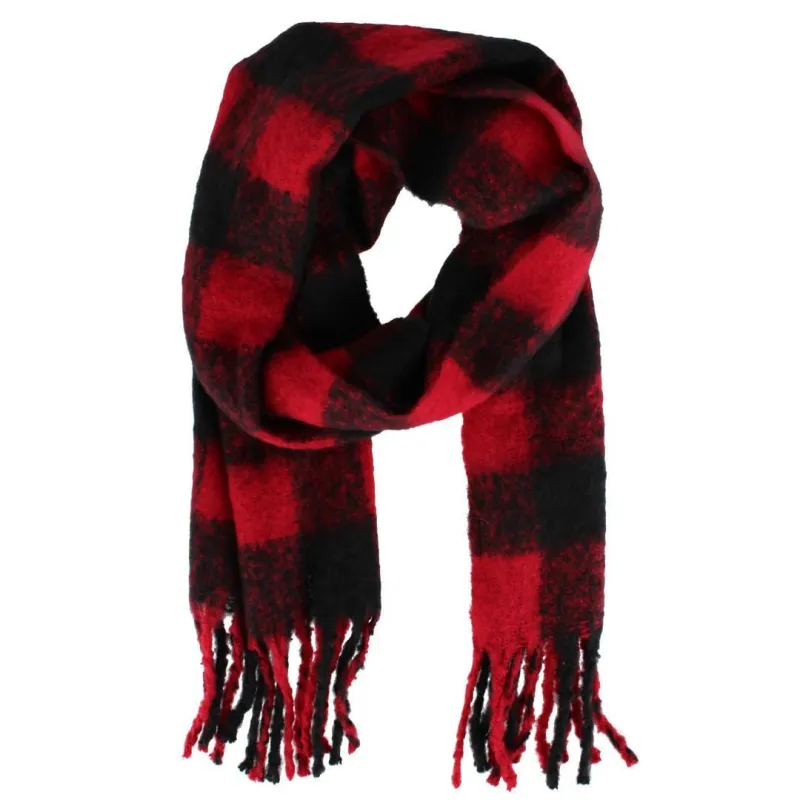David & Young Women's Thick Buffalo Plaid Winter Scarf made by D&Y