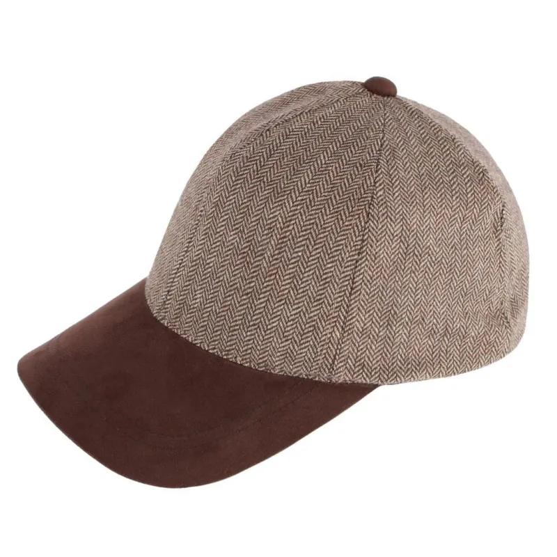 Broner Men's Wool Blend Herringbone Baseball Cap made by Belt Outlet