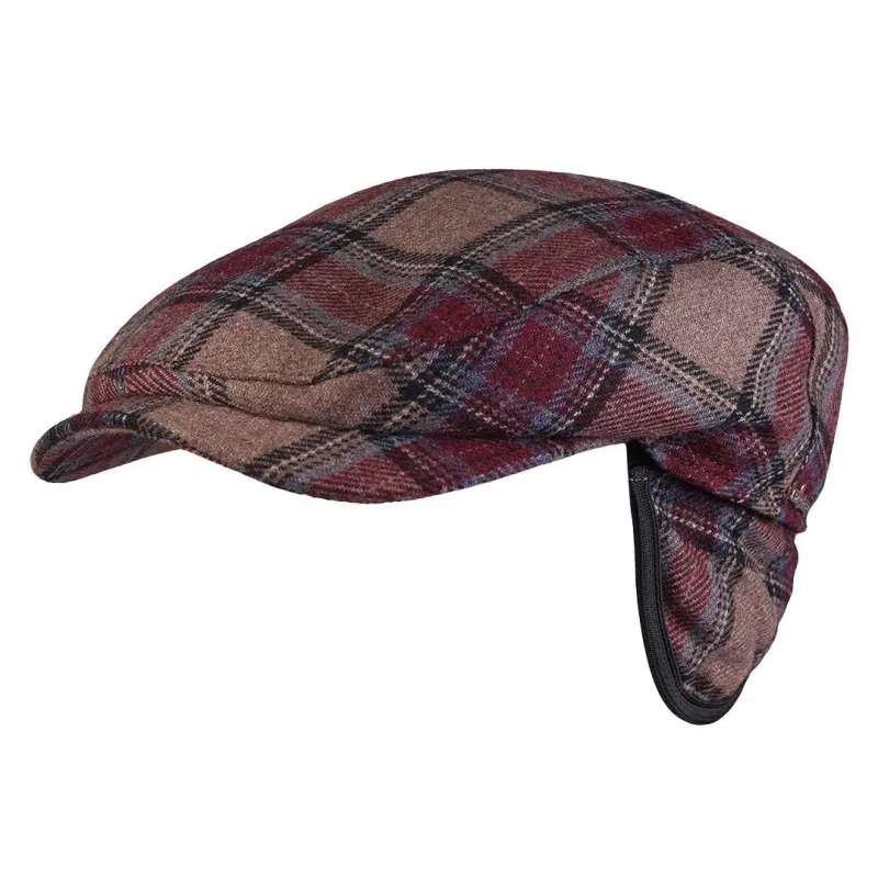 Wigens Men's Tartan Plaid Ivy Contemporary Earflap Cap made by Belt Outlet