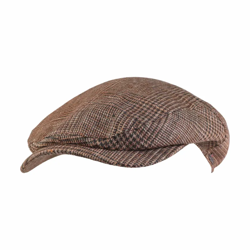 Wigens Men's Houndstooth Classic Ivy Cap made by Belt Outlet