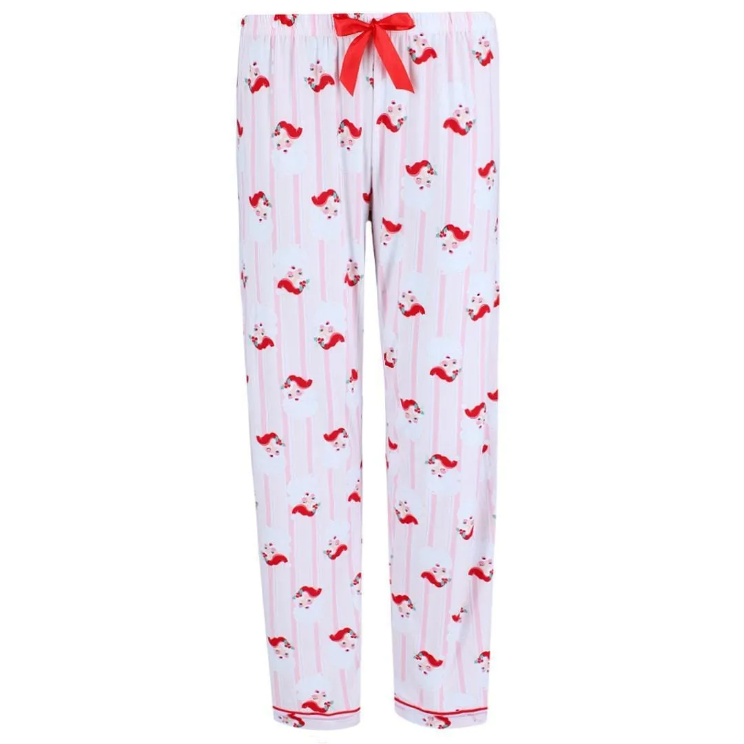 Not a Morning Person Women's Santa Stripe Notch Collar Short Sleeve Pajama Set sold by Belt Outlet product image thumbnail 5