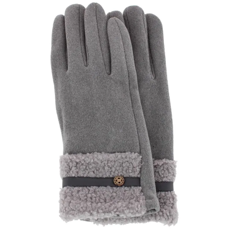 CTM® Women's Teddy Synthetic Fleece Touchscreen Winter Gloves sold by Belt Outlet