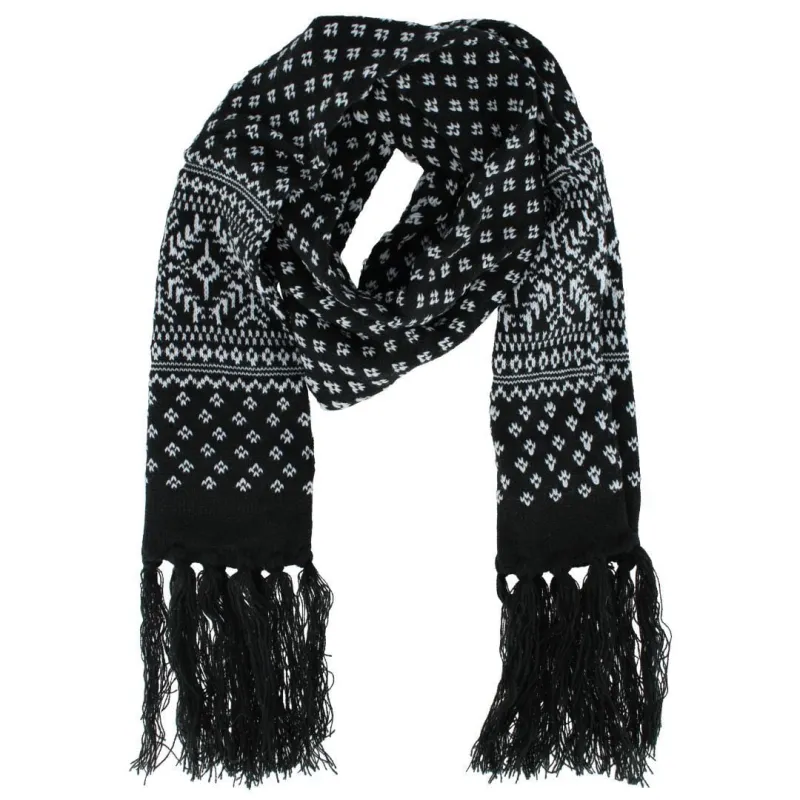 Polar Wear Men's Winter Snowflake Pattern Heavyweight Knit Scarf sold by Belt Outlet