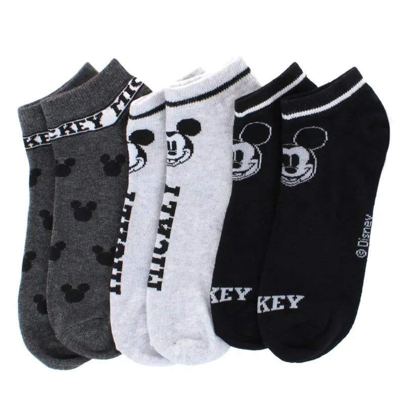 Textiel Trade Men's Disney Mickey Mouse Character Sneaker Socks (3 Pairs) made by Belt Outlet