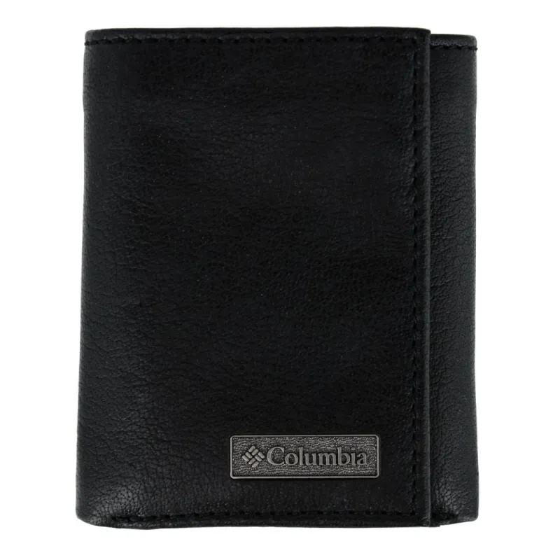 Columbia Men's Leather RFID Trifold Wallet with Interior Zipper sold by Belt Outlet