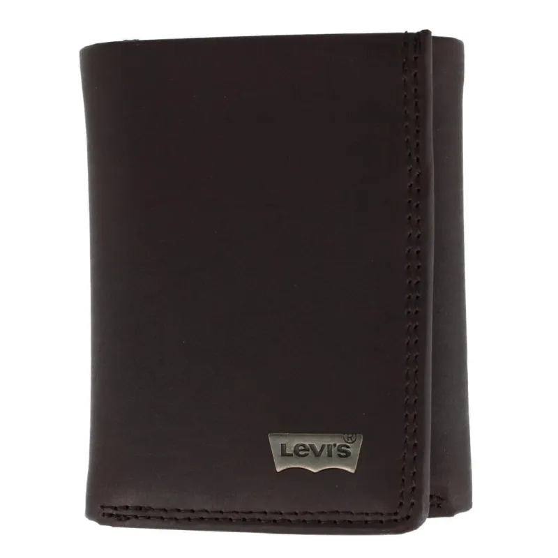 Levis Men's Leather RFID Extra Capacity Trifold Wallet made by Levi's