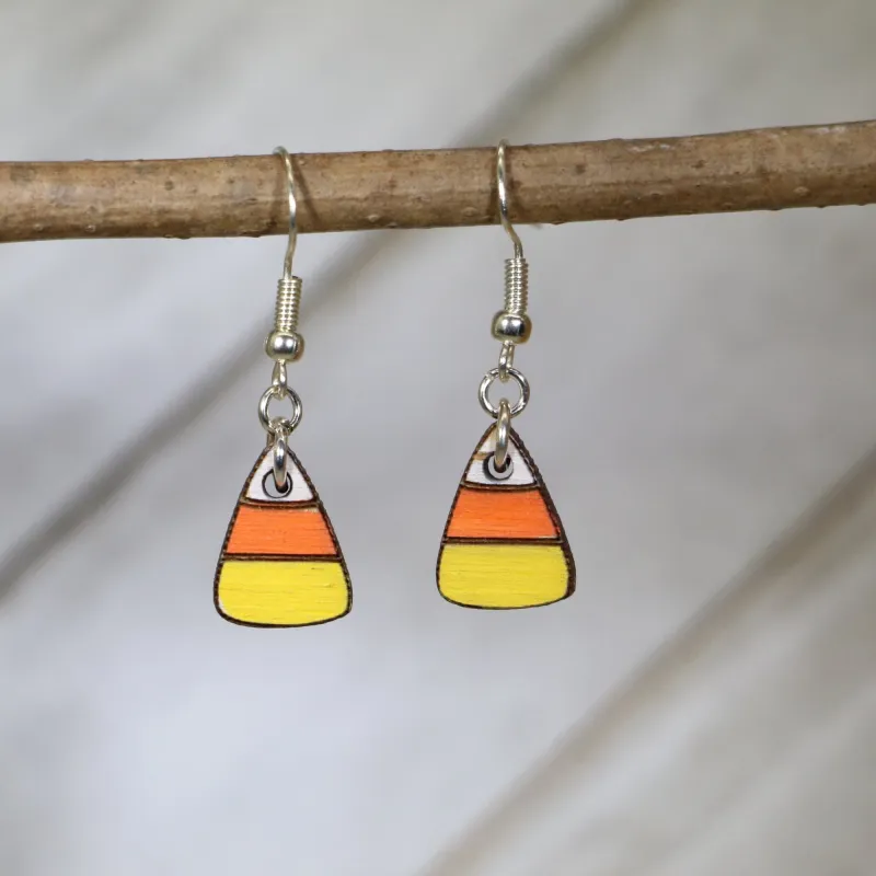 Cate's Concepts, LLC Women's Candy Corn Wooden Dangle Earrings sold by Belt Outlet