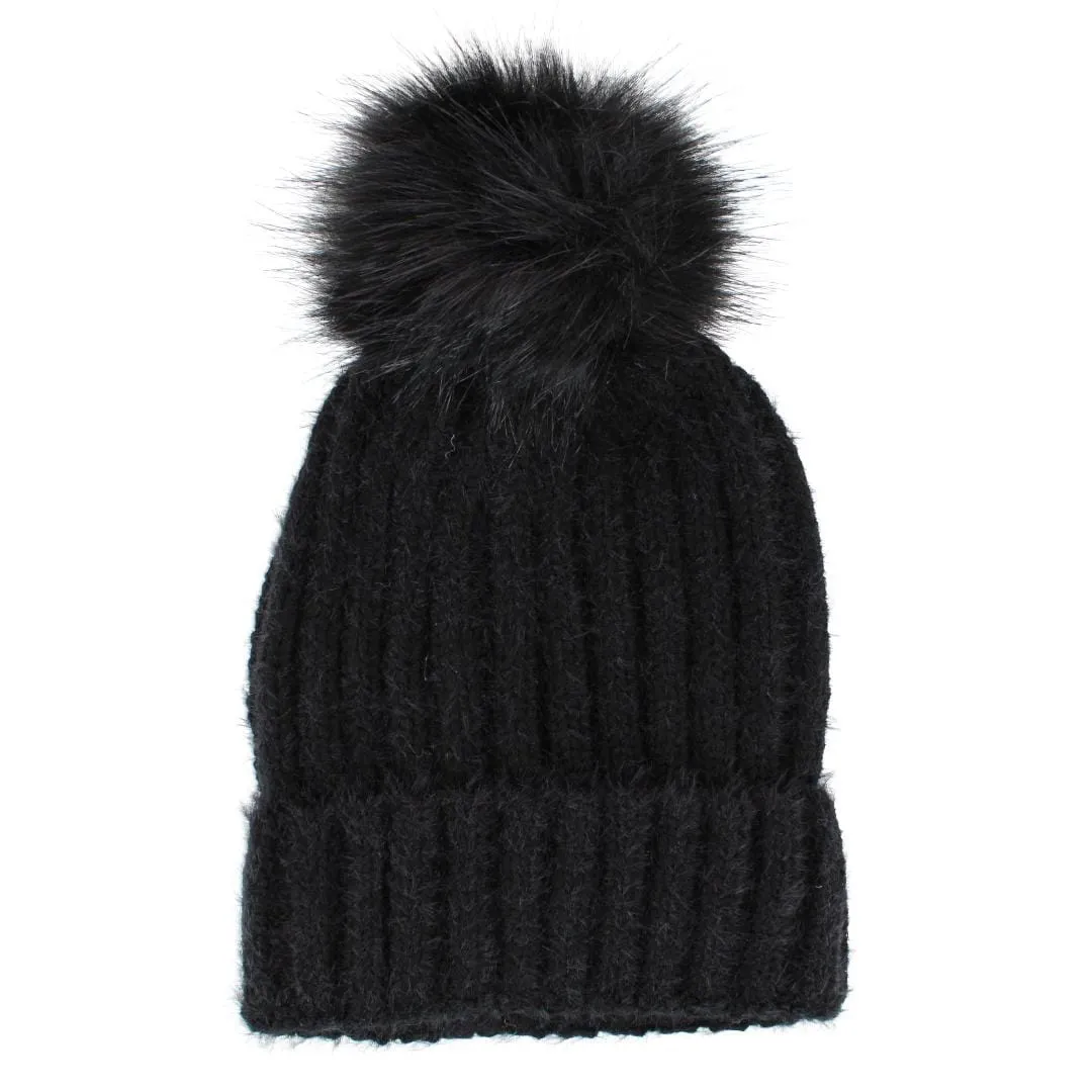 Grand Sierra Women's Ribbed Knit Winter Beanie Hat sold by Belt Outlet product image thumbnail 5