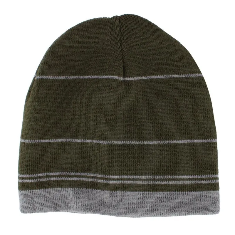 Grand Sierra Men's Reversible Stripe to Solid Winter Beanie Hat sold by Belt Outlet