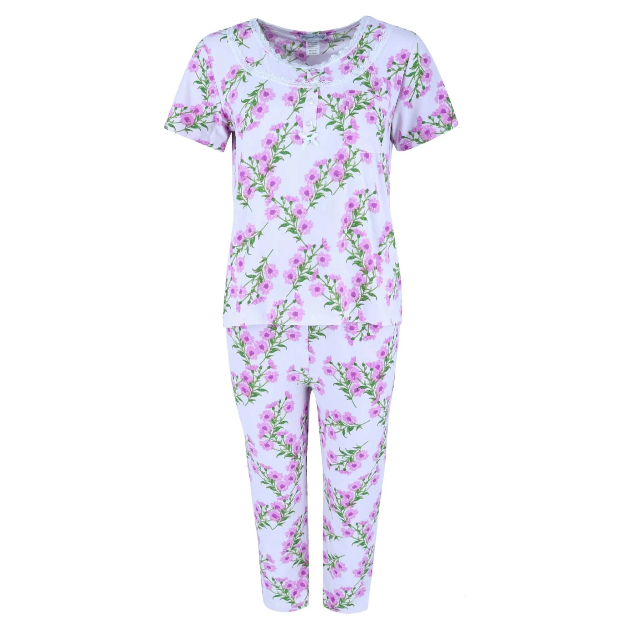 Elegant Emily Women's Floral Capri Sleep Set sold by Belt Outlet product image thumbnail 2