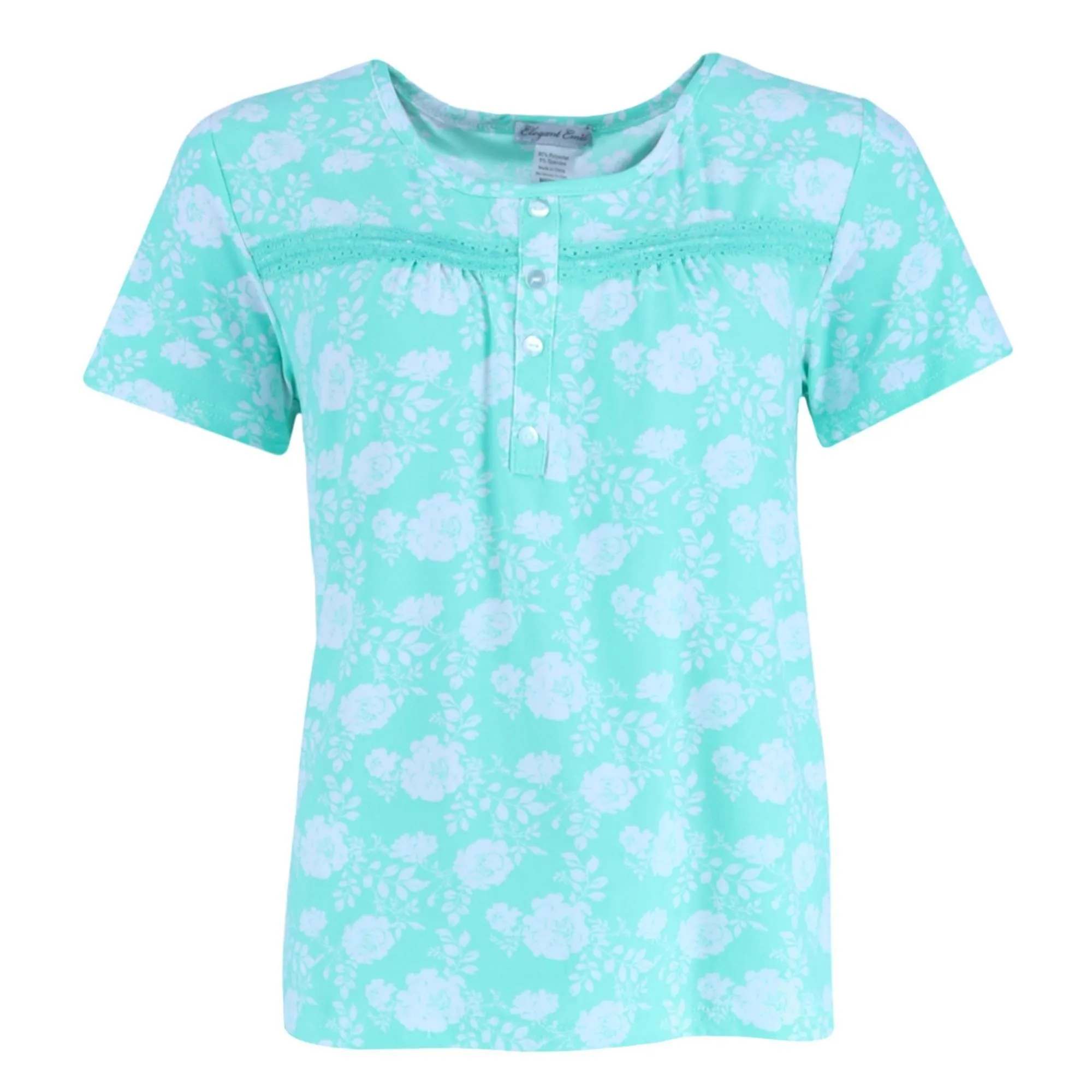 Elegant Emily Women's Plus Mint Floral Capri Set sold by Belt Outlet product image thumbnail 4