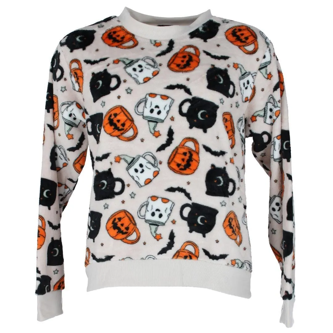 Weekending Women's Plush Halloween Mug Crewneck with Socks Set sold by Belt Outlet product image thumbnail 4