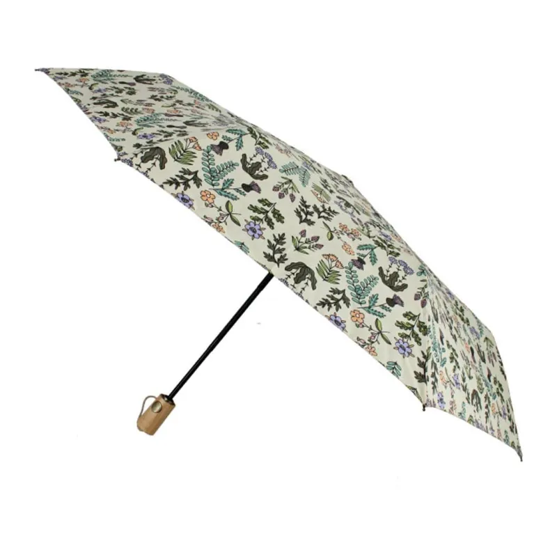 Totes Women's Eco Friendly Auto Umbrella with Bamboo Handle made by totes