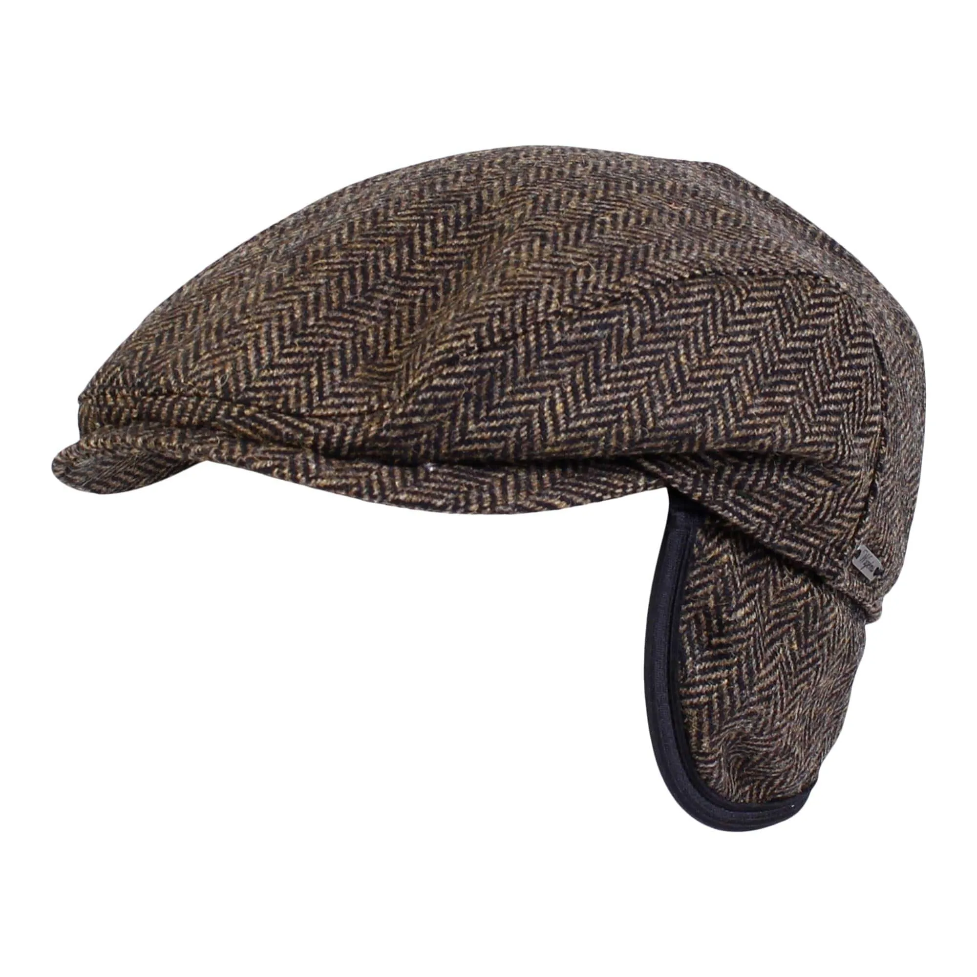 Wigens Men's Herringbone Wool Ivy Slim Cap with Earflaps sold by Belt Outlet product image thumbnail 5