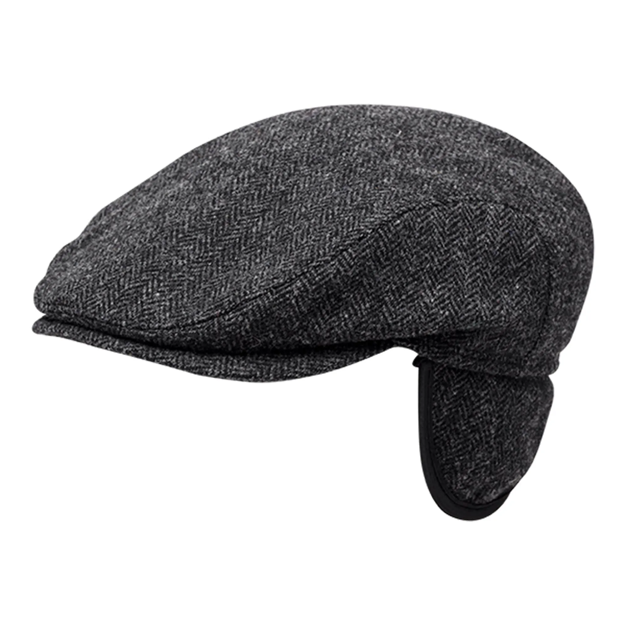Wigens Men's Herringbone Wool Ivy Slim Cap with Earflaps sold by Belt Outlet product image thumbnail 2
