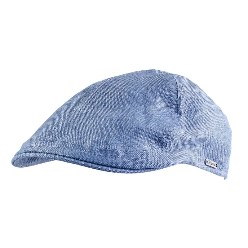 Wigens Men's Linen Pub Cap with Curved Peak made by Belt Outlet