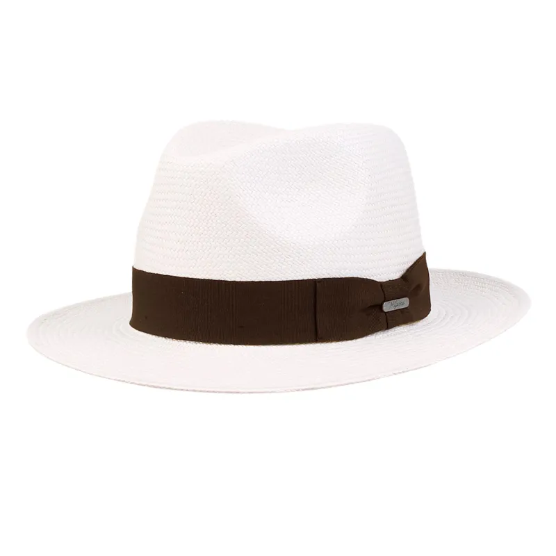 Wigens Men's Paja Toquilla Straw Panama Hat with Grosgrain Band sold by Belt Outlet