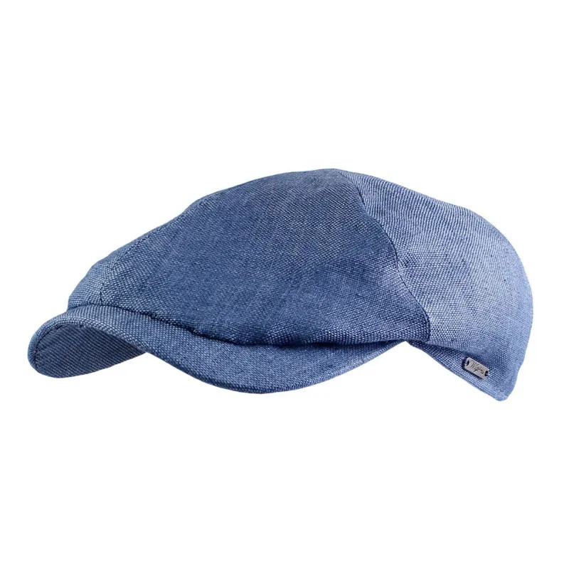 Wigens Men's Hopsack Linen Slim Newsboy Cap made by Belt Outlet